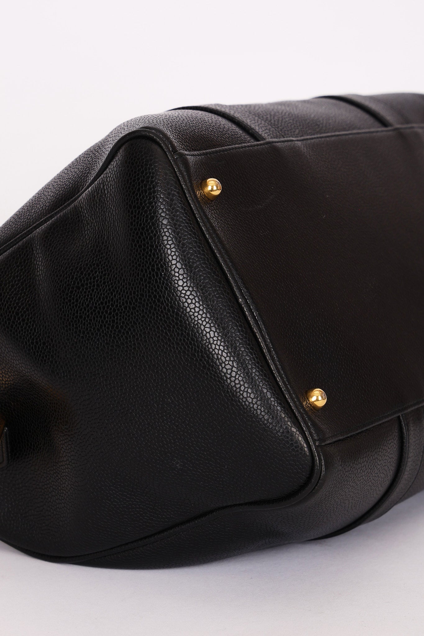 Chanel Timeless Boston Bag Black Caviar 24K GP