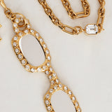 Chanel Gold CC Sunglasses Diamond Necklace