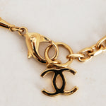 Chanel Gold CC Sunglasses Diamond Necklace