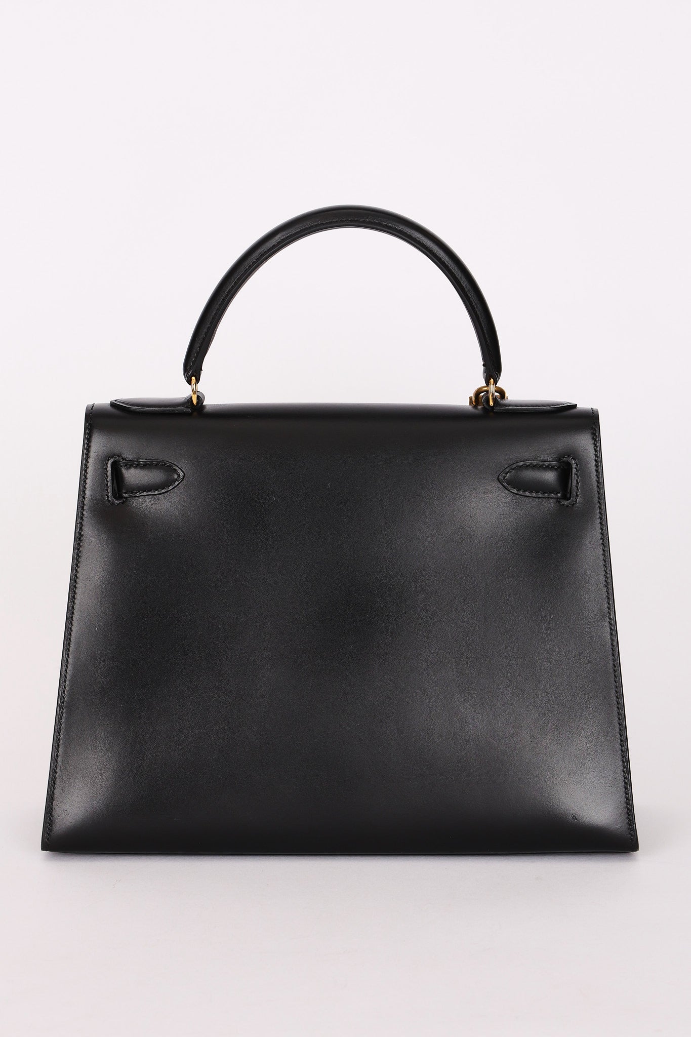 Hermès Kelly 28 Noir Box GHW 1977