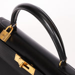 Hermès Kelly 28 Noir Box GHW 1977