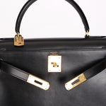 Hermès Kelly 28 Noir Box GHW 1977