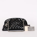 Chanel Mademoiselle Bowling Bag Black Patent SHW