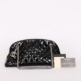 Chanel Mademoiselle Bowling Bag Black Patent SHW