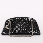 Chanel Mademoiselle Bowling Bag Black Patent SHW