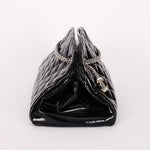 Chanel Mademoiselle Bowling Bag Black Patent SHW