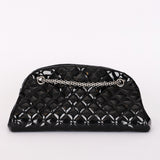 Chanel Mademoiselle Bowling Bag Black Patent SHW