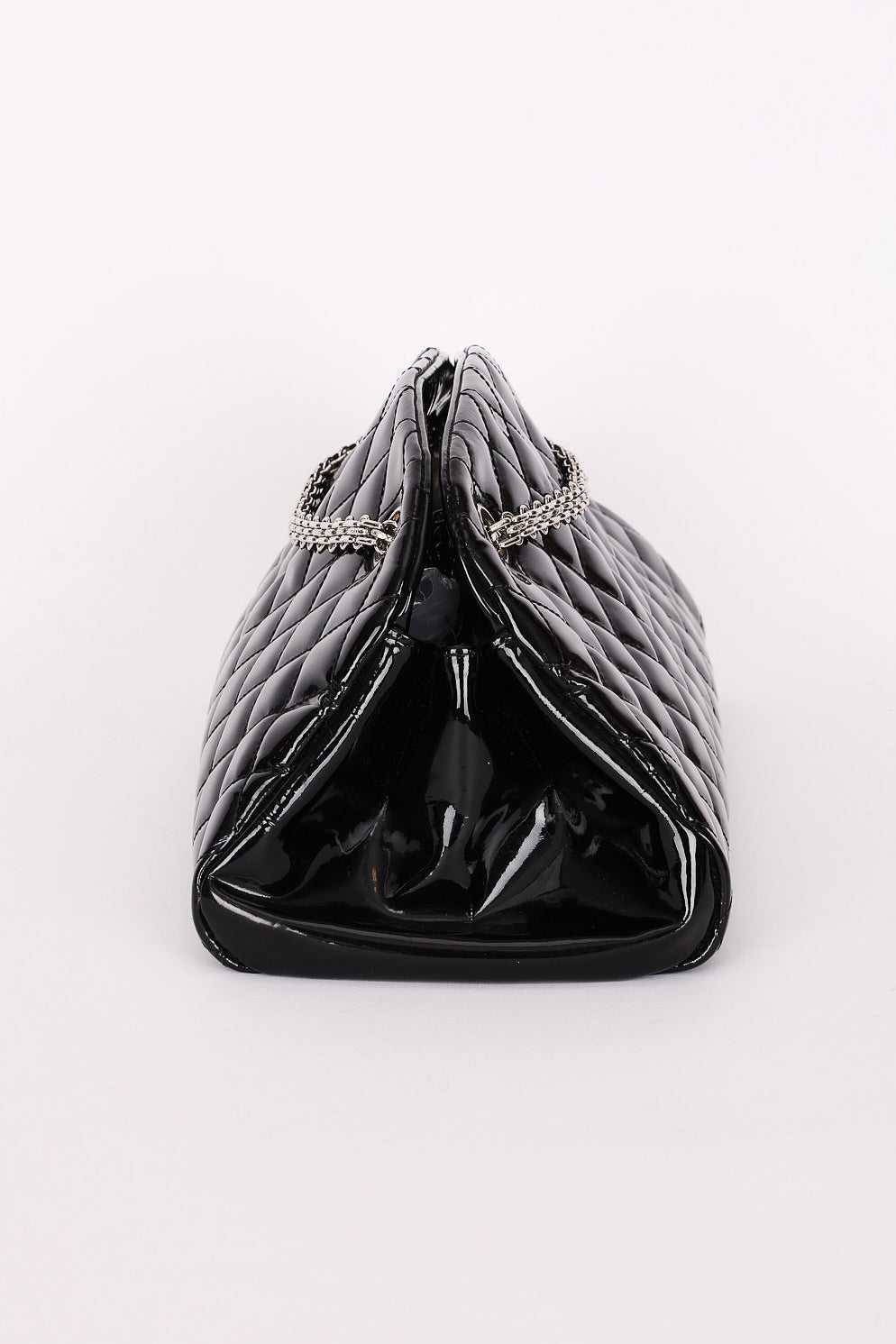 Chanel Mademoiselle Bowling Bag Black Patent SHW
