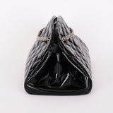 Chanel Mademoiselle Bowling Bag Black Patent SHW