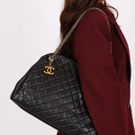 Chanel Mademoiselle Bowling Bag Black Calfskin AGHW