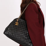 Chanel Mademoiselle Bowling Bag Black Calfskin AGHW