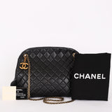 Chanel Mademoiselle Bowling Bag Black Calfskin AGHW