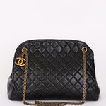 Chanel Mademoiselle Bowling Bag Black Calfskin AGHW