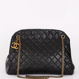 Chanel Mademoiselle Bowling Bag Black Calfskin AGHW