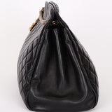 Chanel Mademoiselle Bowling Bag Black Calfskin AGHW