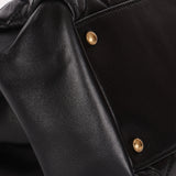Chanel Mademoiselle Bowling Bag Black Calfskin AGHW