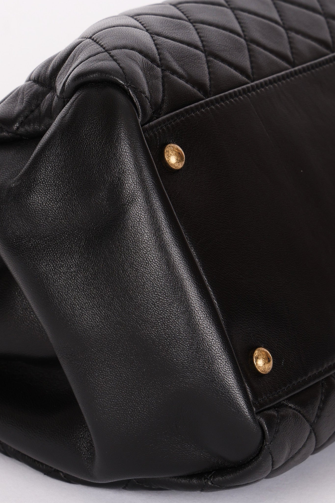 Chanel Mademoiselle Bowling Bag Black Calfskin AGHW