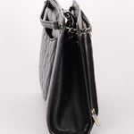 Chanel So Black Two Tone Flap Black Crinkled Calfskin SHW