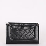 Chanel So Black Two Tone Flap Black Crinkled Calfskin SHW