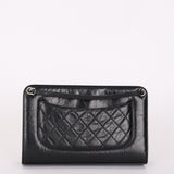 Chanel So Black Two Tone Flap Black Crinkled Calfskin SHW