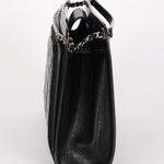 Chanel So Black Two Tone Flap Black Crinkled Calfskin SHW