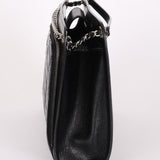Chanel So Black Two Tone Flap Black Crinkled Calfskin SHW