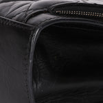 Chanel So Black Two Tone Flap Black Crinkled Calfskin SHW