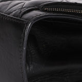 Chanel So Black Two Tone Flap Black Crinkled Calfskin SHW