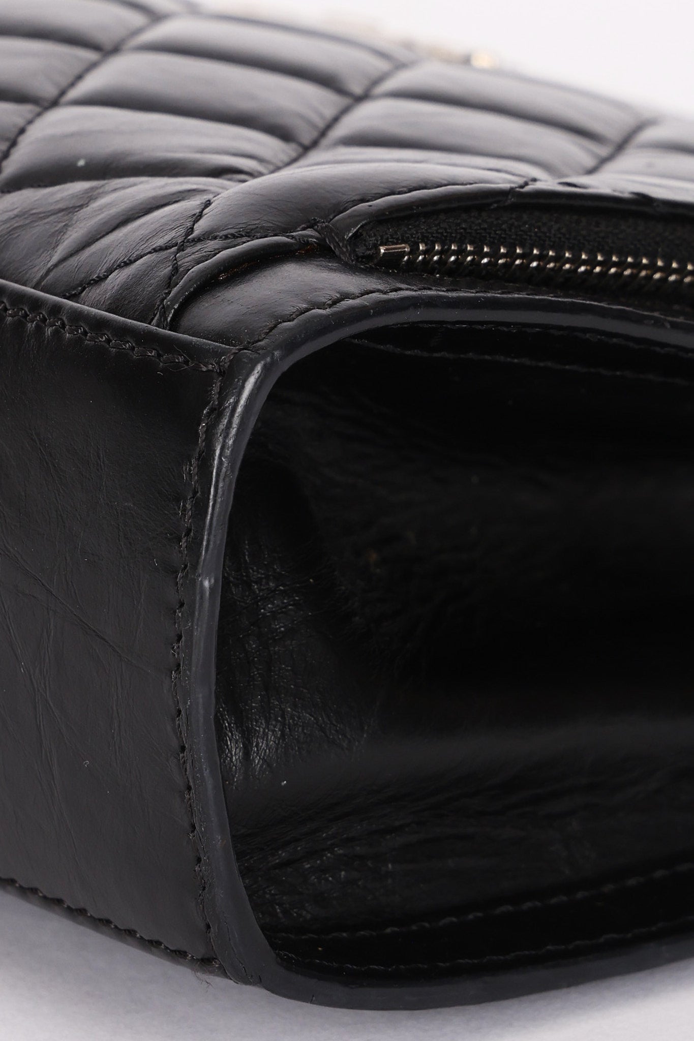 Chanel So Black Two Tone Flap Black Crinkled Calfskin SHW