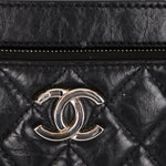 Chanel So Black Two Tone Flap Black Crinkled Calfskin SHW