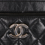 Chanel So Black Two Tone Flap Black Crinkled Calfskin SHW
