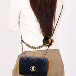 Chanel Paris-Cosmopolite Camellia Single Flap Suede AGHW