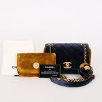 Chanel Paris-Cosmopolite Camellia Single Flap Suede AGHW