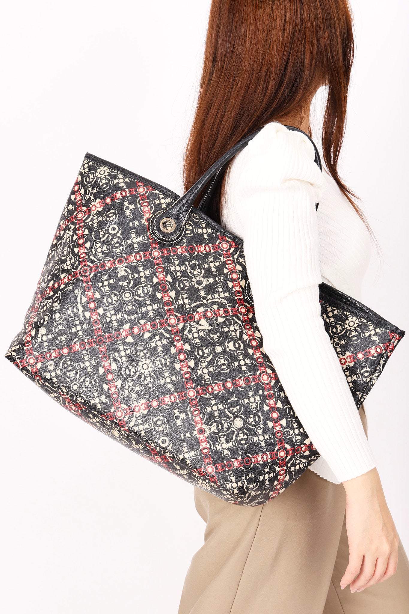 Chanel Coco Travel Tote Black Caviar SHW
