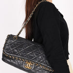 Chanel Chain Me Single Flap Black Lambskin 2011 GHW