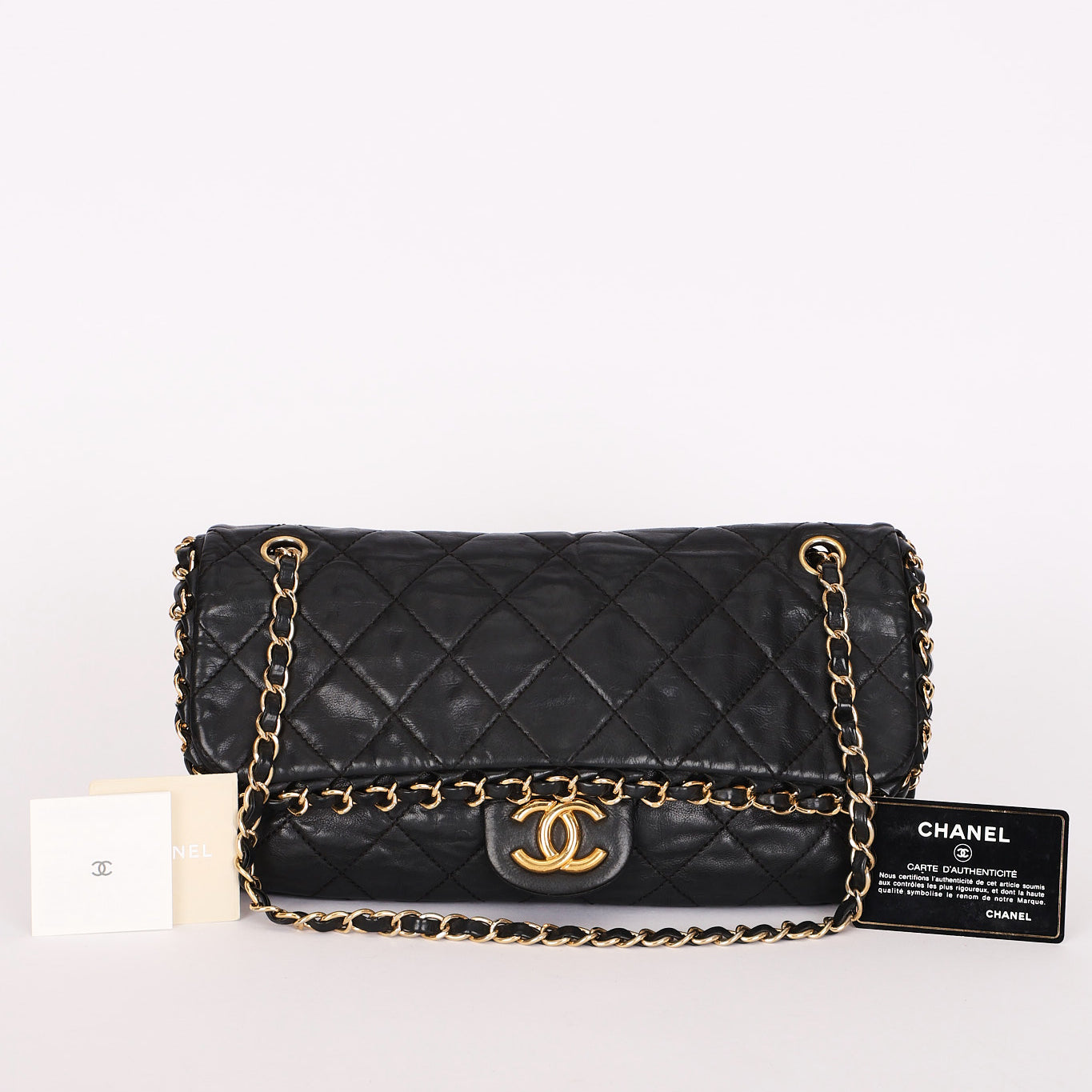 Chanel Chain Me Single Flap Black Lambskin 2011 GHW