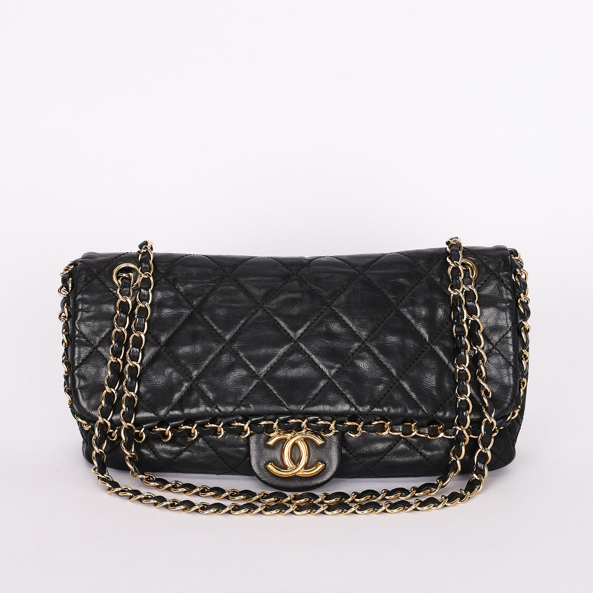 Chanel Chain Me Single Flap Black Lambskin 2011 GHW