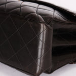 Chanel Double Sided Jumbo Classic Single Flap Black Lambskin 1996 24K GP