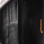 Chanel Double Sided Jumbo Classic Single Flap Black Lambskin 1996 24K GP