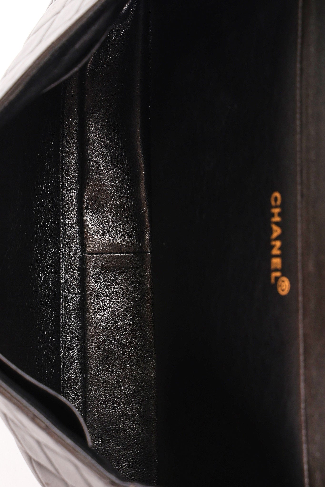 Chanel Double Sided Jumbo Classic Single Flap Black Lambskin 1996 24K GP