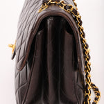 Chanel Double Sided Jumbo Classic Single Flap Black Lambskin 24K GP