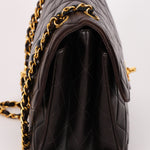 Chanel Double Sided Jumbo Classic Single Flap Black Lambskin 24K GP