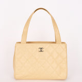 Chanel Shoulder Bag Ivory Caviar 2003 CGHW