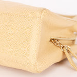 Chanel Shoulder Bag Ivory Caviar 2003 CGHW