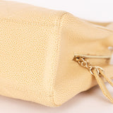 Chanel Shoulder Bag Ivory Caviar 2003 CGHW