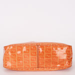 Fendi Coated Canvas Zucchino Baguette Bag Orange GHW