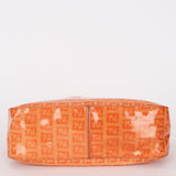 Fendi Coated Canvas Zucchino Baguette Bag Orange GHW