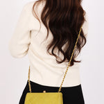 Chanel Kisslock Shoulder Bag Green Caviar 24K GP