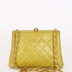 Chanel Kisslock Shoulder Bag Green Caviar 24K GP