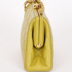 Chanel Kisslock Shoulder Bag Green Caviar 24K GP
